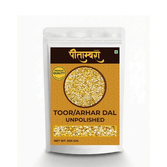 Pitambara Foods -Toor/Arhar Dal Chlka (Split) Unpolished, 500gm